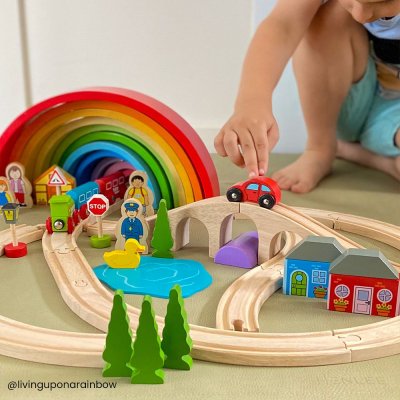 Bigjigs Rail Pista de Comboio de Madeira em Oito