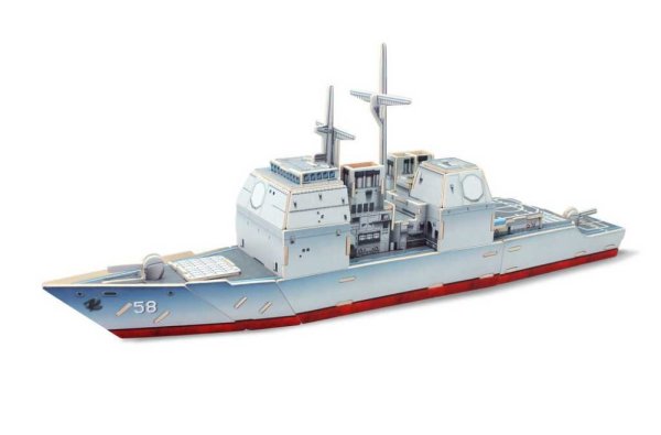 RoboTime 3D drewniane puzzle Krążownik Aegis