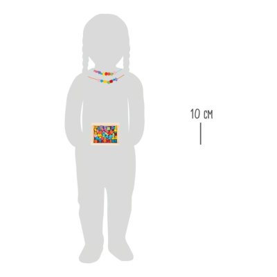 small foot Drewniane koraliki do nawlekania kształty w pudełku