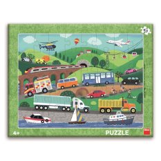 Dino Paper Puzzle Transportation 40 pieces