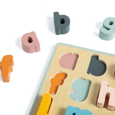Bigjigs Toys Fa puzzle kisbetűk - abc