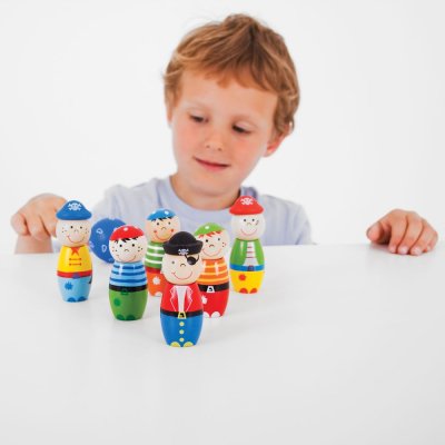 Bigjigs Toys Holz Kegelspiel Piraten