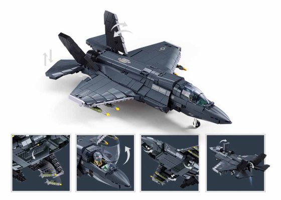 Sluban Model Bricks M38-B1361 Myśliwiec F-35BS w skali 1:44