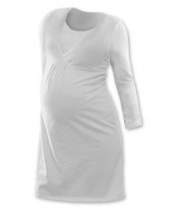 Camicia da notte da allattamento Lucia, manica lunga - crema