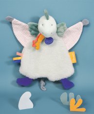 Doudou Present Set - Plysch snuttefilt dinosaurie grön 25 cm