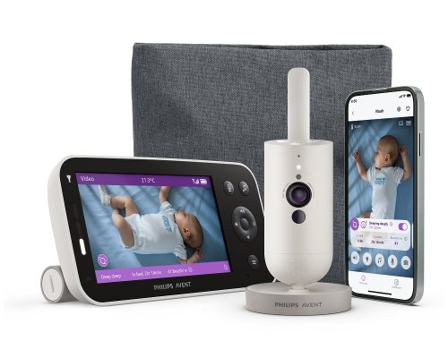 Babyphone connecté Philips AVENT Premium avec traduction des pleurs, suivi du sommeil et de la respiration SCD971