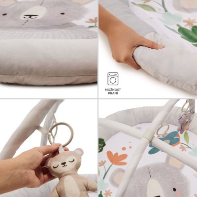KINDERKRAFT Speelkleed met speelboog Cozyplay Lichtgrijs
