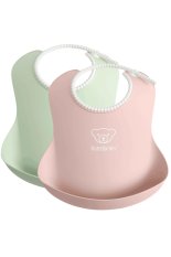 BABYBJÖRN Bavoir Bébé 2 pcs rose poudré/vert poudré