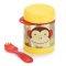 SKIP HOP Zoo Termos do jedzenia z łyżką/widelcem Małpa 325 ml, 3 lata+