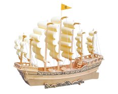 Woodcraft Drewniane puzzle 3D łódź żaglowiec P131