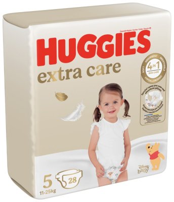 4x HUGGIES® Extra Care 5 Wegwerfwindeln (12-17 kg) 28 Stk