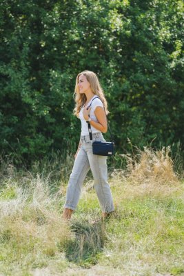 Multifunctioneel heuptasje voor een draagzak Monkey Mum® Carrie - Zilveren duisternis