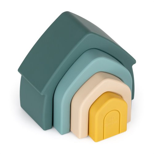 PETITE&MARS Силиконова сгъваема играчка House Misty Green 12м+