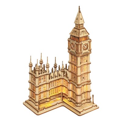 RoboTime Drewniane puzzle 3D Big Ben świecący