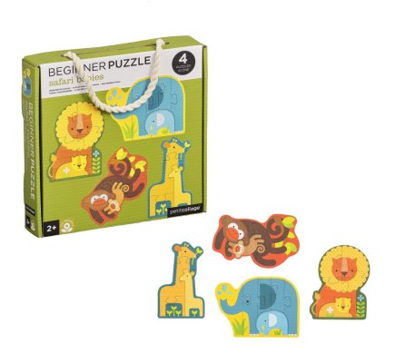 Petit Collage First Puzzle Safari Babies