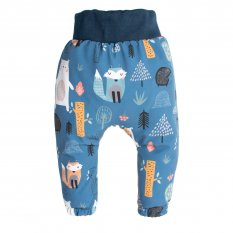 Dětské softshellové kalhoty s membránou Monkey Mum® - Noční zvířátka