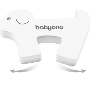BABYONO Zábrana dveří bílý pes