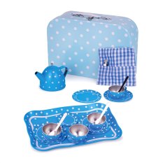 Bigjigs Toys Blå Prickig Teservis