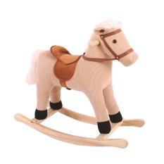 Bigjigs Toys Drevený hojdací koník béžový