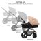 KINDERKRAFT Kombikinderwagen Moov 2 Air 3in1 Sand Beige