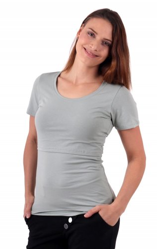 T-shirt d'allaitement Catherine, manches courtes - olive