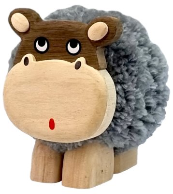 2Kids Toys Drewniana figurka XL pompon Hipopotam