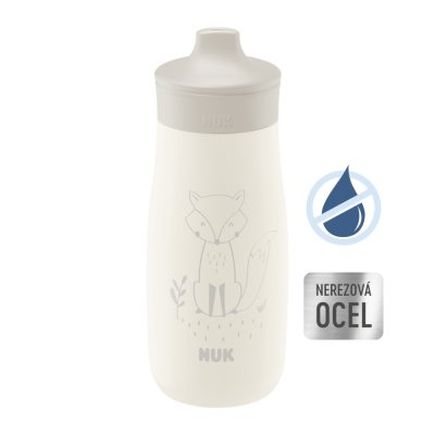 Butelka NUK Mini-Me Sip ze stali nierdzewnej - beżowa 300ml, 9m+