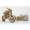 Ugears Puzzle 3D en bois mécanique UGR-10 Moto (scrambler) avec side-car