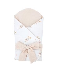 EKO Muslin Filt med kokosinsats och rosett Ballerina Mouse 75x75cm