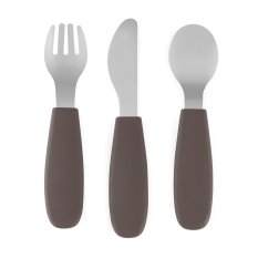 PETITE&MARS Sada příborů s nerezové oceli Take&Match Bitter Cocoa 12m+