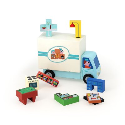 Vilac Holz-Logikspiel Richtig beladen! Umzugshelfer