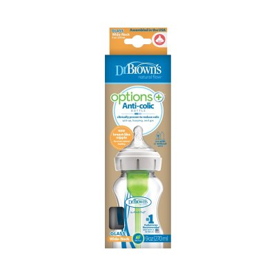 DR.BROWN'S Anti-Kolik-Flasche Options+ Weithals 270 ml Glas