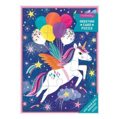 Mudpuppy Unicorn Greeting Card Puzzle