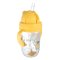 CANPOL BABIES Auslaufsicherer Becher mit Strohhalm und Gewicht Exotische Tiere 270 ml gelb, 6 Monate+
