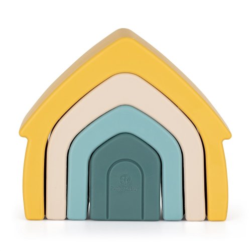 PETITE&MARS Силиконова сгъваема играчка Къща Intense Ocher 12м+
