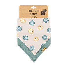 PETITE&MARS Lätzchen Bandana Luke 2 Stk. Beige Kiwis&Misty Green 3m+