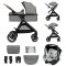 KINDERKRAFT Kombikinderwagen 3in1 Esme Moonlight Grey