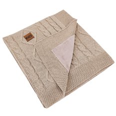 EKO Kocyk kaszmirowy z welurową podszewką Beige 100x80 cm