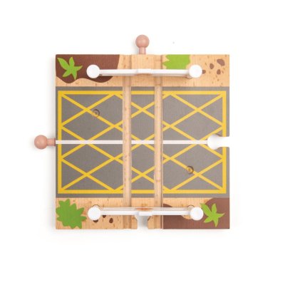 Bigjigs Rail Caminho de Ferro de Madeira com Campo 80 peças