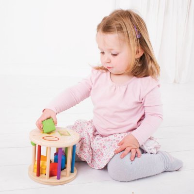 Bigjigs Baby Rol met vormen