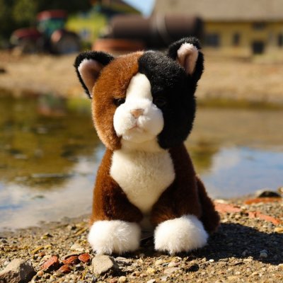 Rappa Gato de peluche tricolor 18 cm ECO-FRIENDLY