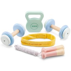 Dětský dřevěný fitnes set
