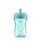 CHICCO Šalica Advanced sa slamkom teal, 12mj+