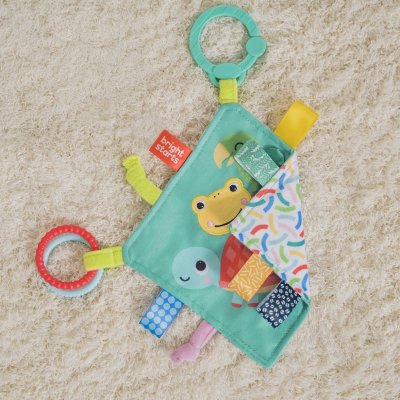 BRIGHT STARTS Kuscheldecke mit C-Ring Fuzzy Feel ™ 0m +