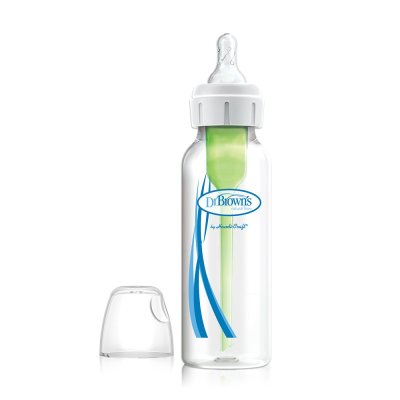 DR.BROWN'S Set biberon in plastica 250 ml + Ciuccio FreshFirst turchese + Spazzolino da dito