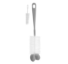 BABYONO Sponge brush for bottles and pacifiers - gray