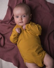 Points d'emballage pour les bébés, la moutarde