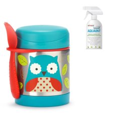 SKIP HOP Zoo Termoska na jedlo s lyžičko/vidličkou Sova 325 ml, 3+ + AQUAINT 500 ml