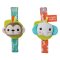 BRIGHT STARTS Hand rattle with teether 2 pcs monkey/elephant 0 m+