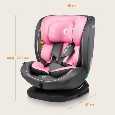 LIONELO Bilbarnstol Bastiaan i-Size (40-150 cm) Pink Baby